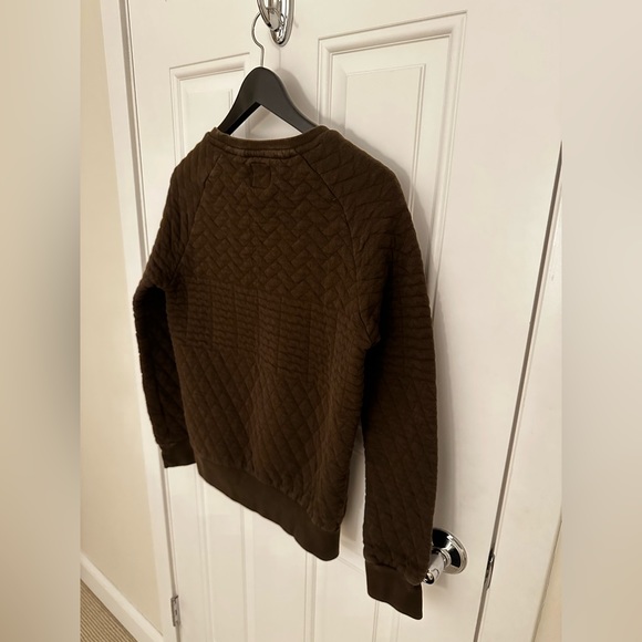 Zara Army Green Textured Crewneck Sweater - Picture 3 of 5